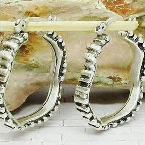 Sterling silver hoop, earrings